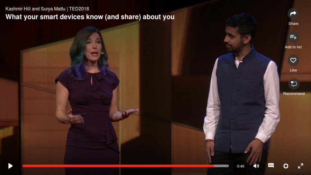 TED talk What your smart devices know (and share) about you Alexander