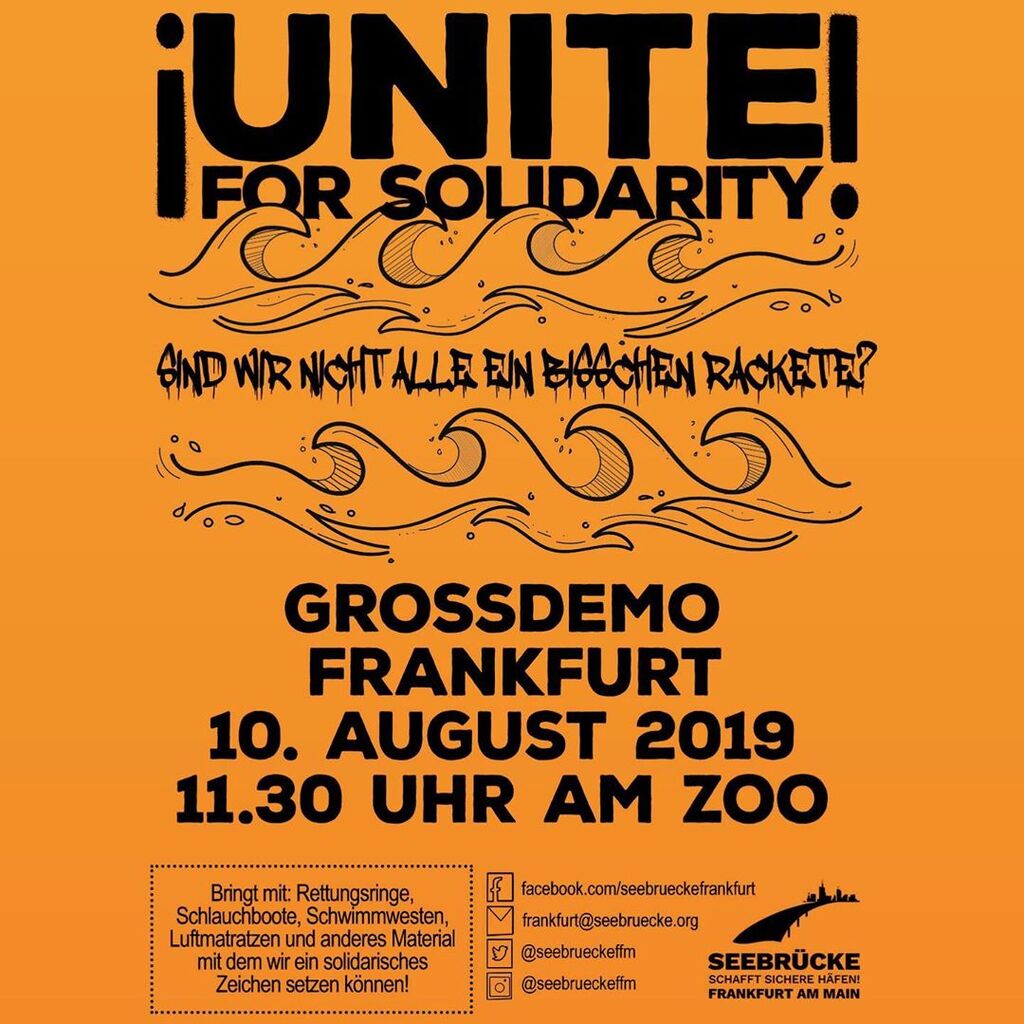 Grossdemo Frankfurt am 10. August 2019 um 11:30 Uhr am Zoo